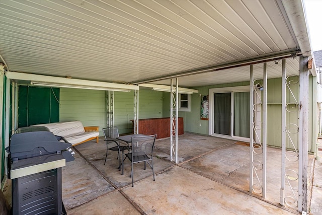 view of patio featuring outdoor dining space