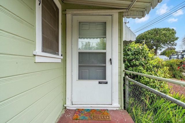 view of property entrance
