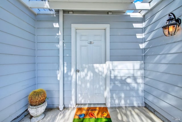 view of doorway to property