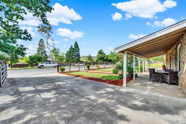 exterior space with fence