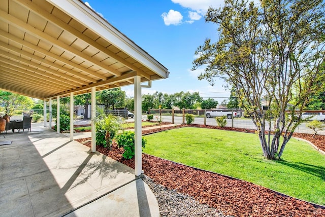 exterior space with fence
