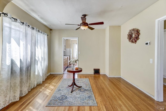 1467 Ohio St, Vallejo, CA 94590 - spare room featuring a ceiling fan, wood finished floors, and baseboards