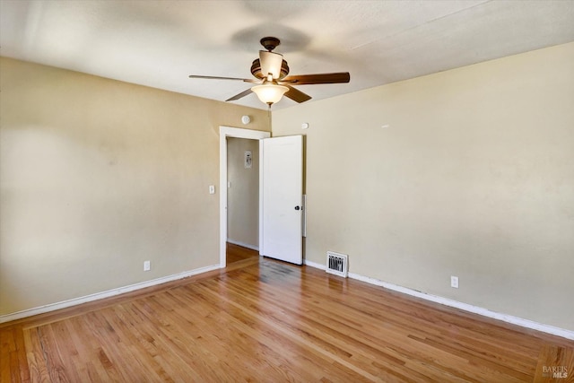 1467 Ohio St, Vallejo, CA 94590 - unfurnished room with ceiling fan, baseboards, and light wood finished floors