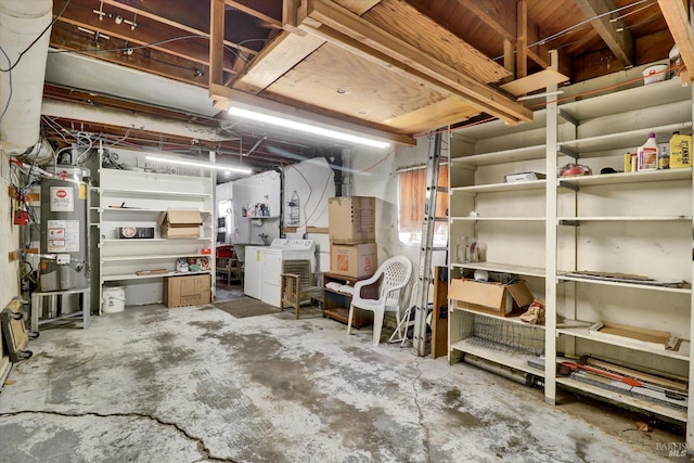 1467 Ohio St, Vallejo, CA 94590 - unfinished below grade area with water heater and washing machine and dryer