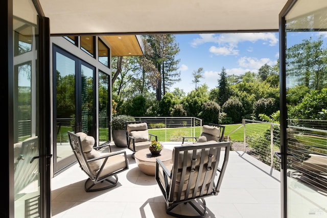 view of sunroom