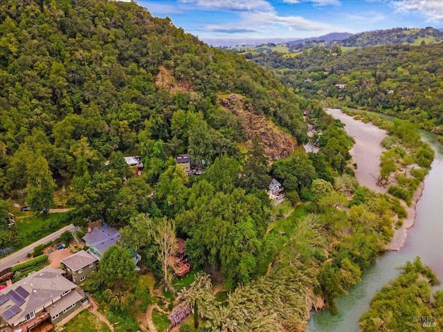 2426 S Fitch Mountain Rd, Healdsburg, CA 95448 - birds eye view of property with a mountain view and a view of trees