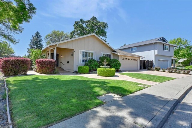 581 Werner Way, Vacaville, CA 95688 - ranch-style home featuring a front yard, concrete driveway, and an attached garage