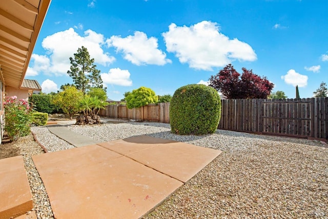 view of patio with a fenced backyard