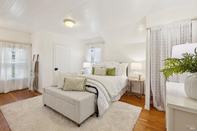 bedroom featuring wood finished floors