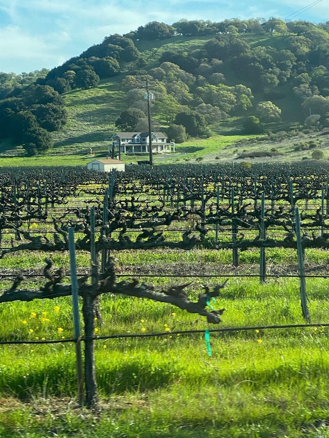 property view of mountains featuring a rural view