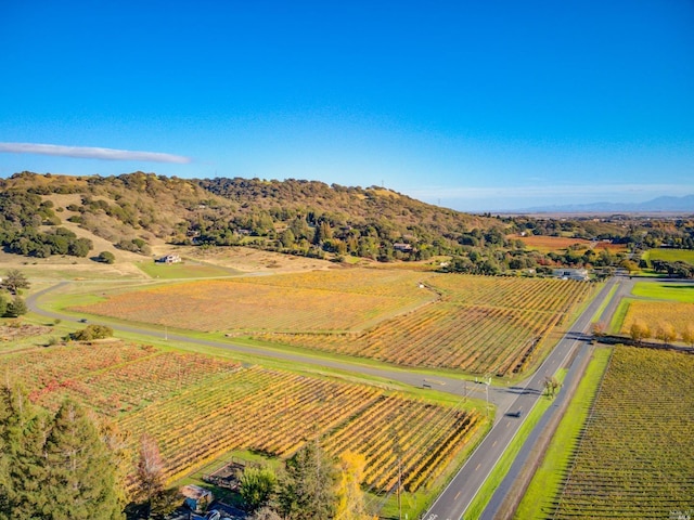 aerial view featuring a rural view