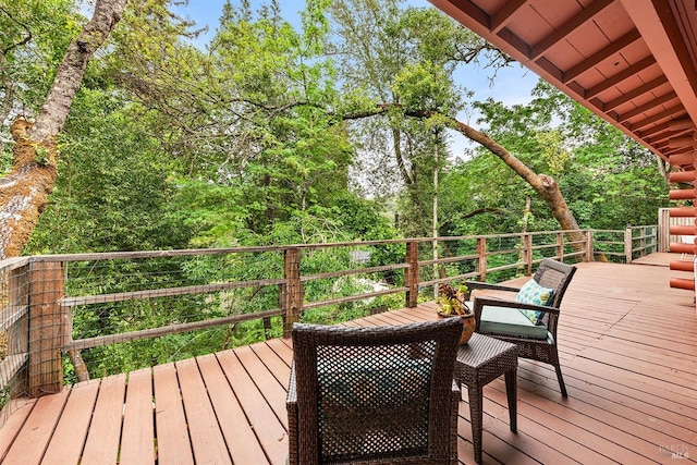 view of wooden terrace