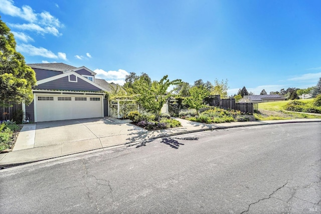 470 Camellia Ct, Benicia, CA 94510 - view of front of property with a garage, fence, and concrete driveway