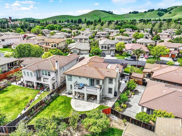 drone / aerial view with a residential view