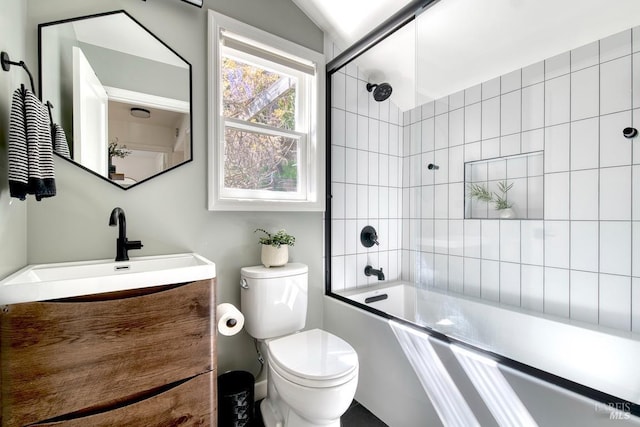 11 Cedar St, San Anselmo, CA 94960 - full bathroom with washtub / shower combination, vanity, and toilet
