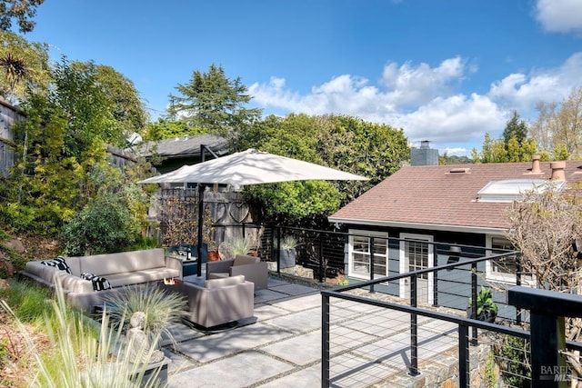 11 Cedar St, San Anselmo, CA 94960 - view of patio / terrace with an outdoor hangout area