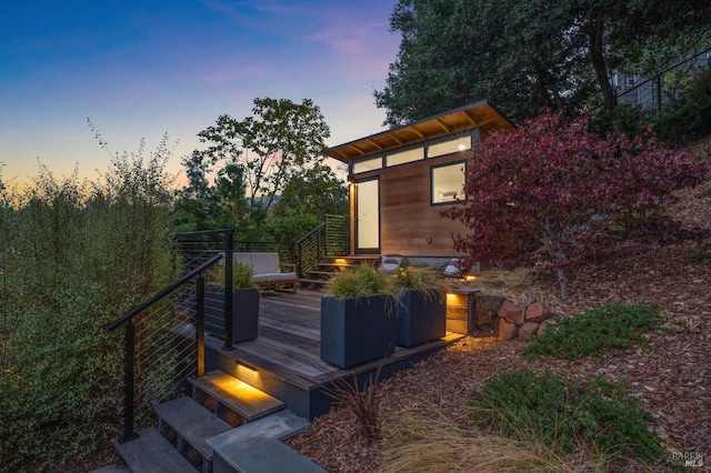 11 Cedar St, San Anselmo, CA 94960 - exterior space featuring an outdoor structure and stairs