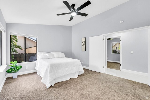 4187 Tokay Dr, Napa, CA 94558 - carpeted bedroom with baseboards and ceiling fan