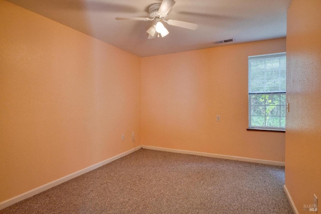 16589 Glenda Dr, Guerneville, CA 95446 - carpeted empty room featuring a ceiling fan and baseboards