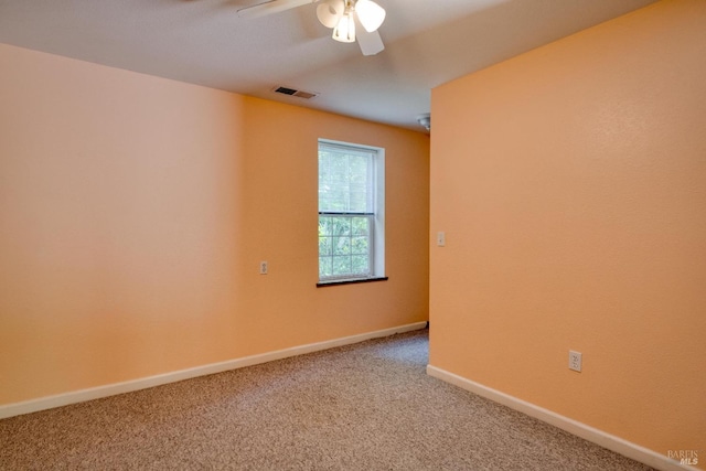 16589 Glenda Dr, Guerneville, CA 95446 - carpeted spare room featuring a ceiling fan and baseboards