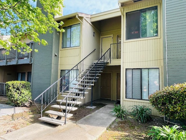 exterior space featuring stairway