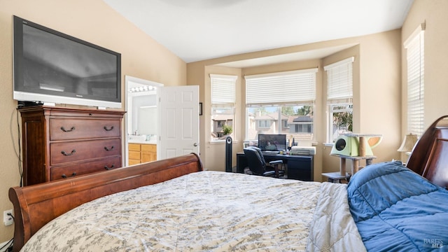 1220 Bello Dr, Dixon, CA 95620 - bedroom with vaulted ceiling and connected bathroom