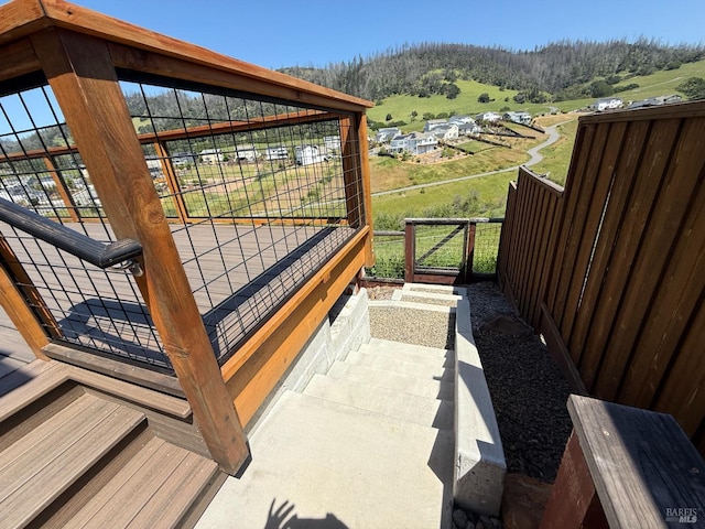 deck featuring fence