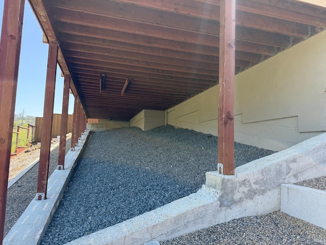 view of patio / terrace with a carport