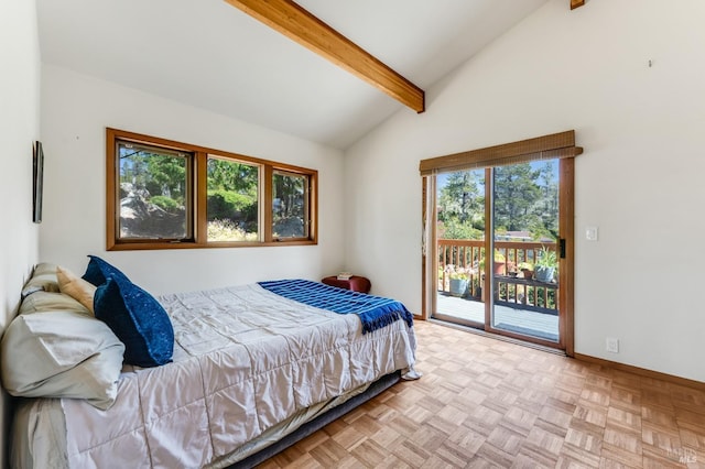 42227 Roseman Creek Rd, Gualala, CA 95445 - unfurnished sunroom featuring plenty of natural light and lofted ceiling with beams