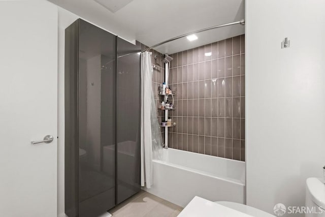 88 Arkansas St Unit 515, San Francisco, CA 94107 - full bathroom with toilet, shower / tub combo, and tile patterned floors
