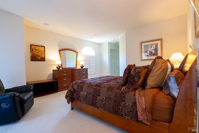 bedroom with carpet