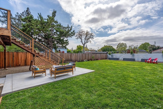 431 Seymour St, Napa, CA 94559 - view of yard featuring a patio area and stairs