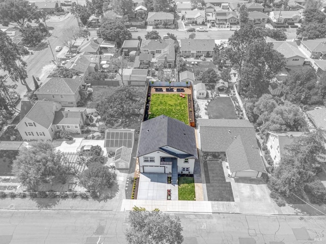 431 Seymour St, Napa, CA 94559 - aerial view of residential area with property parcel outlined