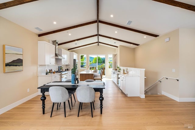 431 Seymour St, Napa, CA 94559 - dining area with light wood-type flooring, baseboards, and recessed lighting