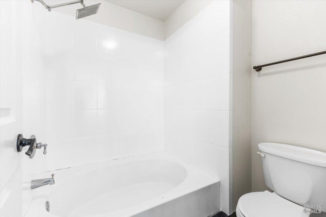 full bathroom with toilet and shower / tub combination