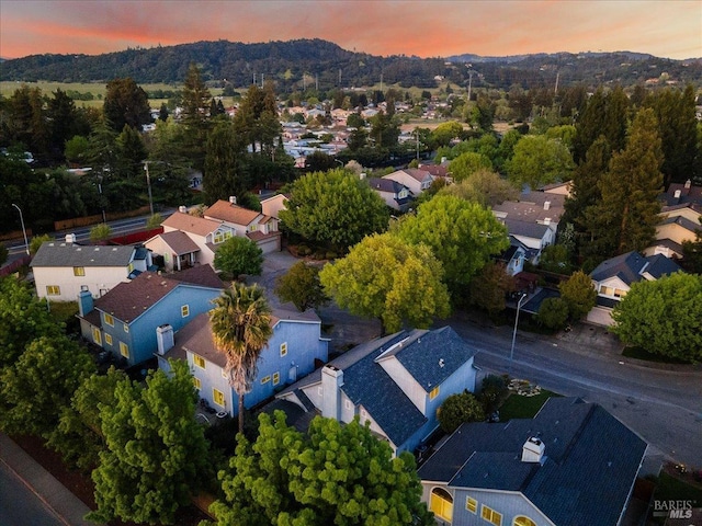 aerial view featuring a residential view