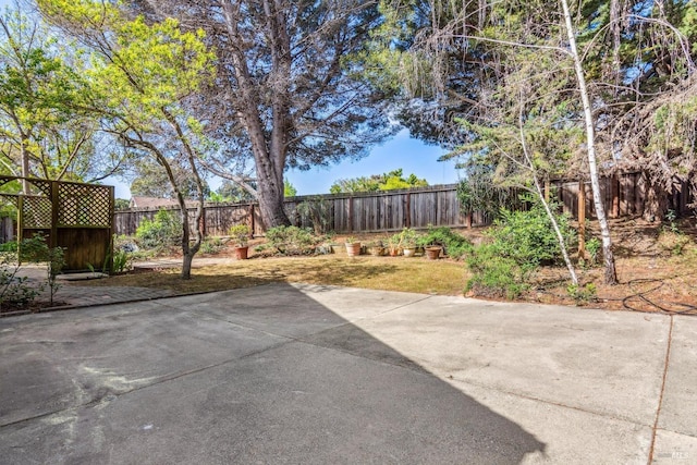 view of patio / terrace featuring a fenced backyard