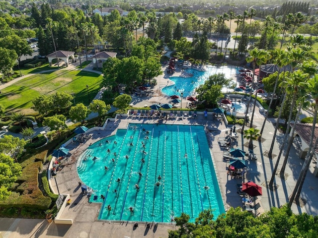 birds eye view of property