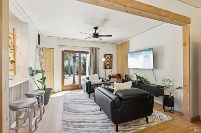 17 Hanns Ave, Vallejo, CA 94590 - living room with light wood-style floors and ceiling fan
