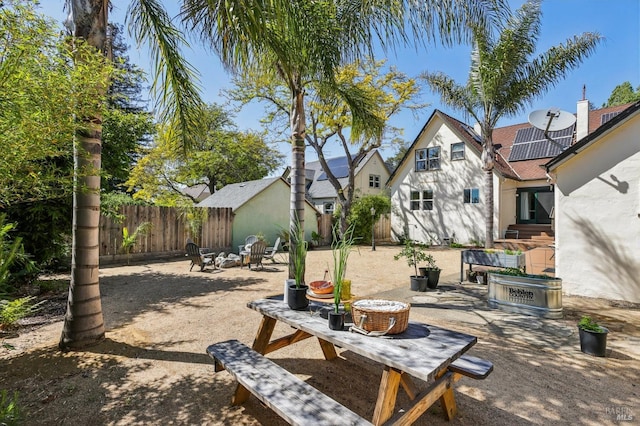 17 Hanns Ave, Vallejo, CA 94590 - view of patio / terrace with a fire pit and fence