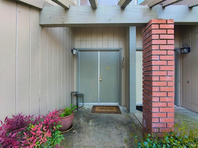 view of doorway to property