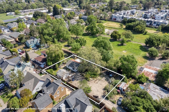 drone / aerial view featuring a residential view