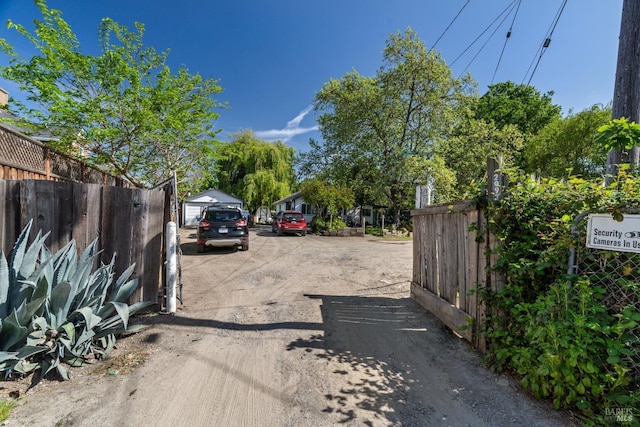 view of street with driveway