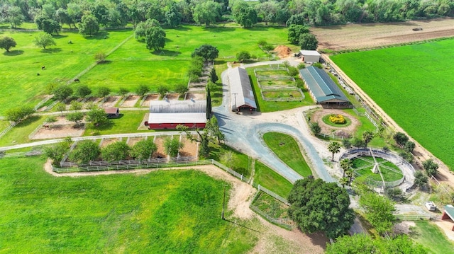 drone / aerial view with a rural view