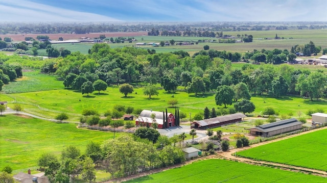drone / aerial view featuring a rural view