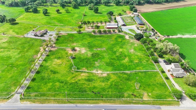 bird's eye view with a rural view