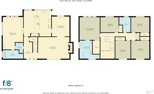 1433 Nye St, San Rafael, CA 94901 - floor plan / room layout