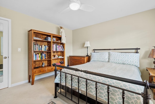 195 Mountain Vista Pl, Santa Rosa, CA 95409 - bedroom featuring light carpet, a ceiling fan, and baseboards