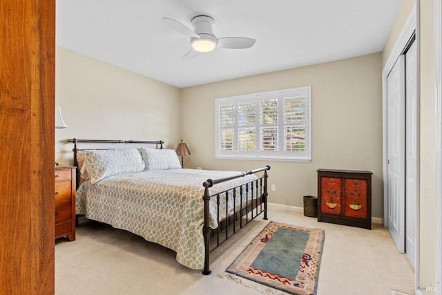 195 Mountain Vista Pl, Santa Rosa, CA 95409 - carpeted bedroom with a closet, baseboards, and ceiling fan