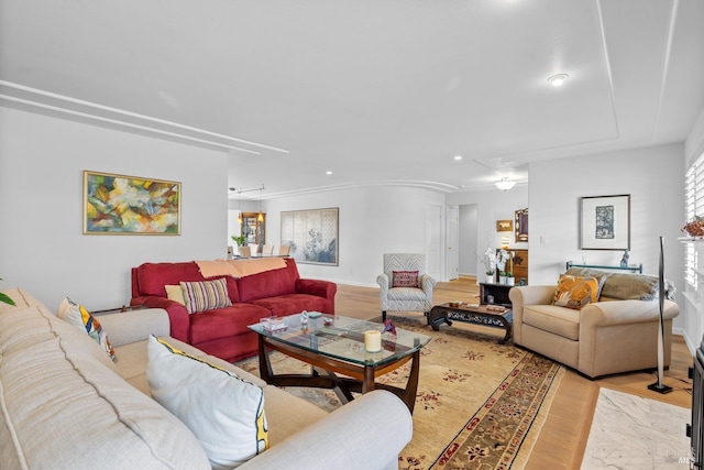 195 Mountain Vista Pl, Santa Rosa, CA 95409 - living area featuring light wood-type flooring, recessed lighting, and baseboards